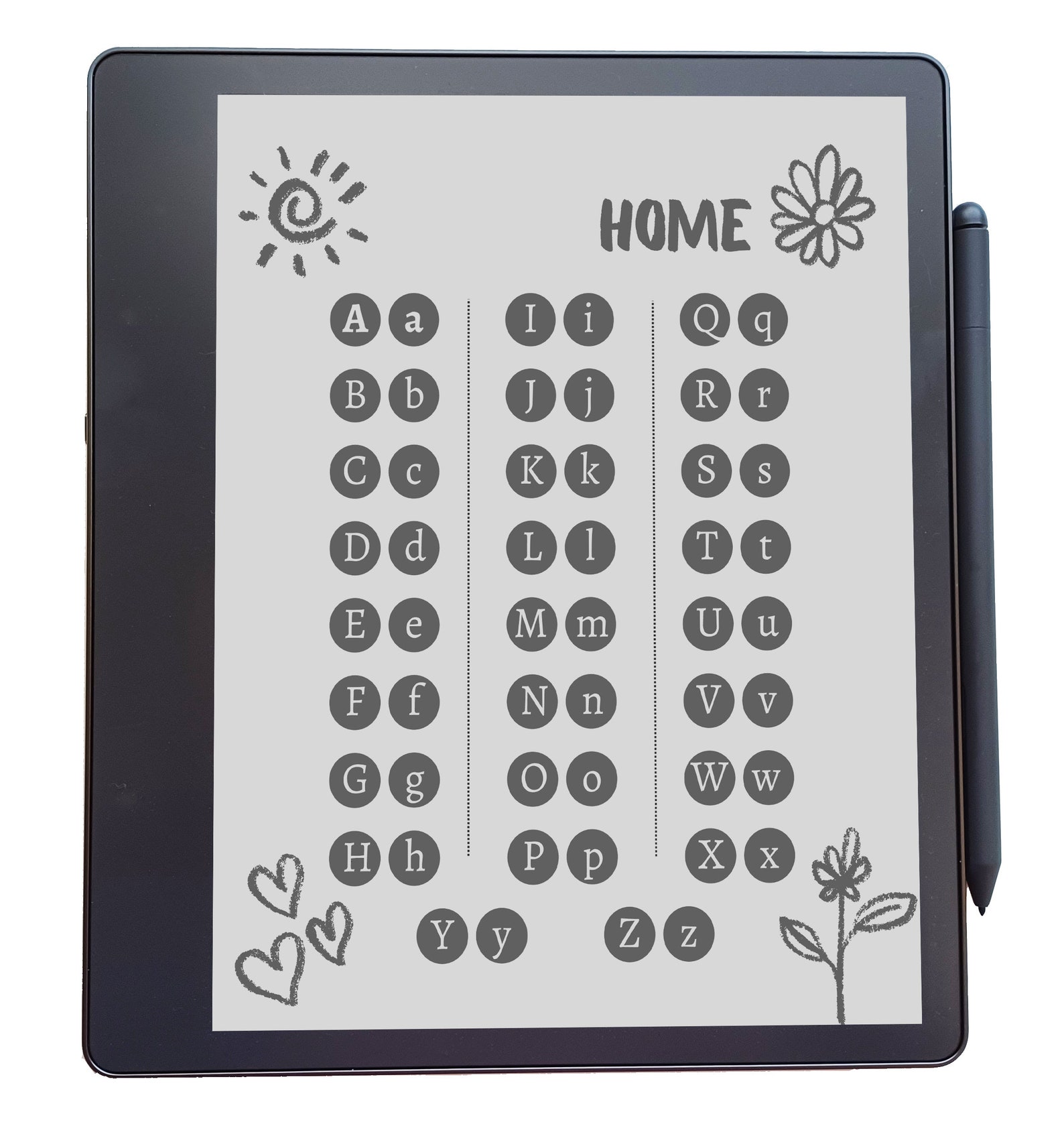 Letter Alphabet Printing Tracing Practice Journal for Kindle Scribe ...