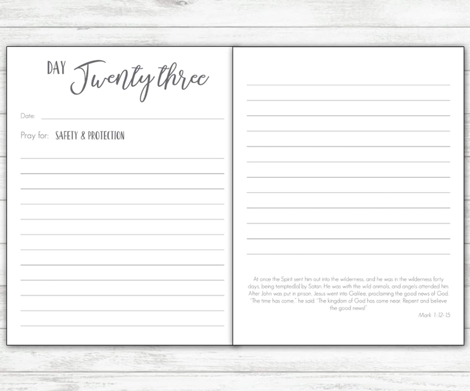 Lent Prayer and Devotional Journal 40 Days of Reflection Letter Size ...