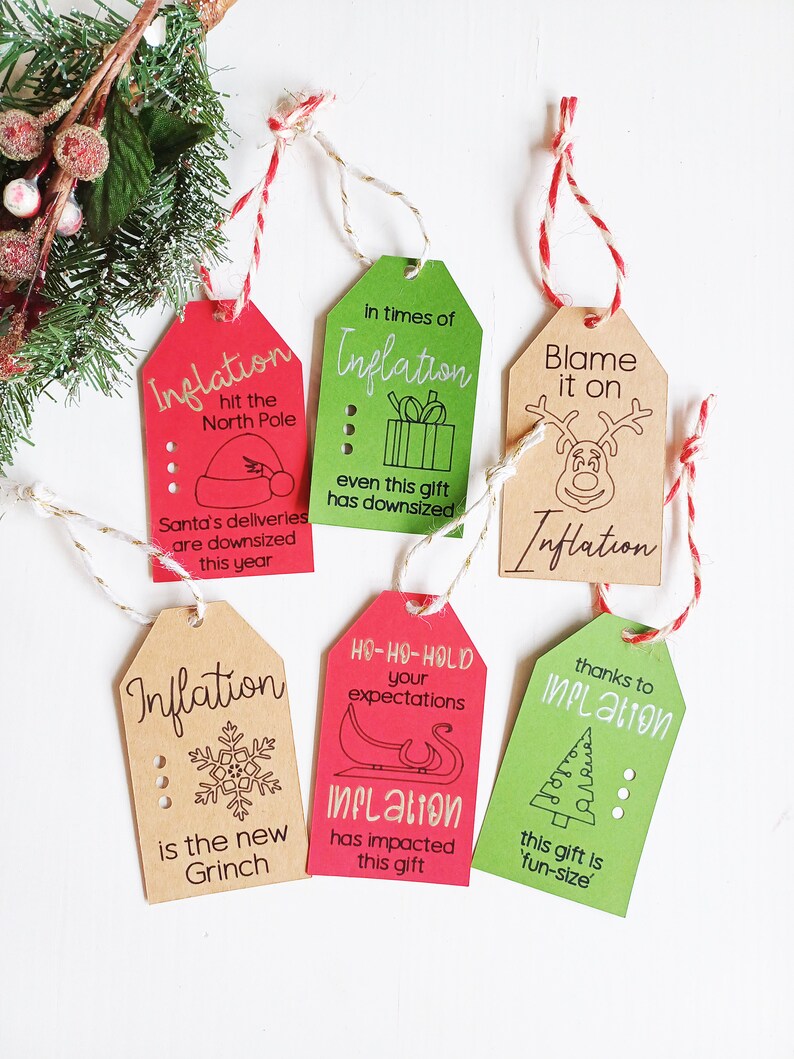 Christmas Gift Tags SVG | Funny for Secret Santa | Inflation Humor 2024 ...