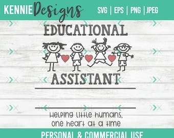 Educational Assistant SVG for Ea for appreciation gifts for Teacher Assistants, Teacher's Aides, Student teacher, paraprofessionals