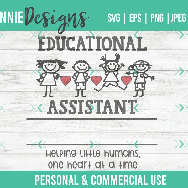 Educational Assistant Svg Etsy