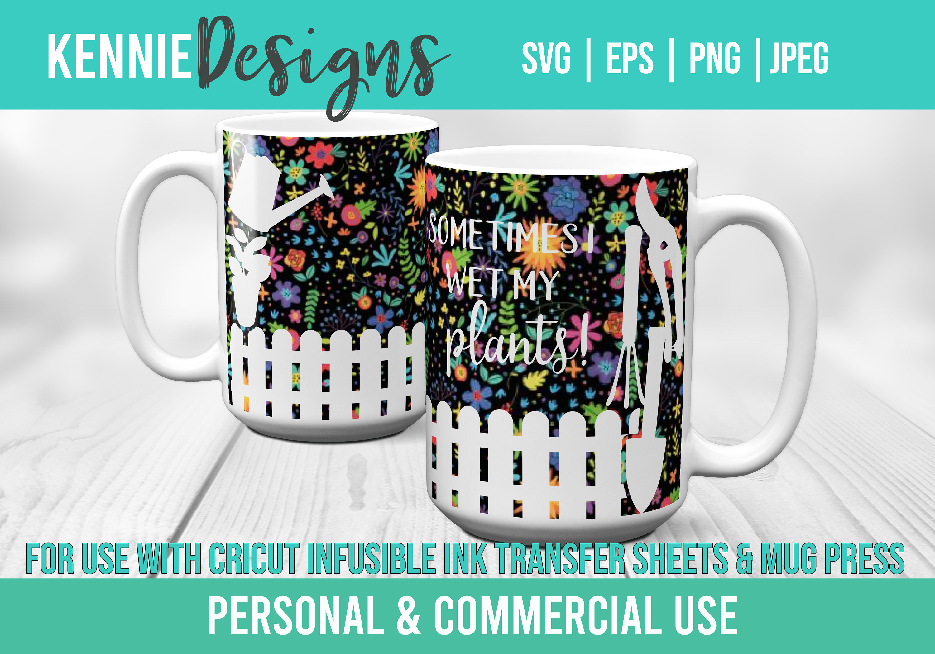 Floral Elements Mug Template SVG for Infusible Ink Sheets for Use Cricut  Mug Press Flowers Feminine Nature Mothers Day Personalize Custom 
