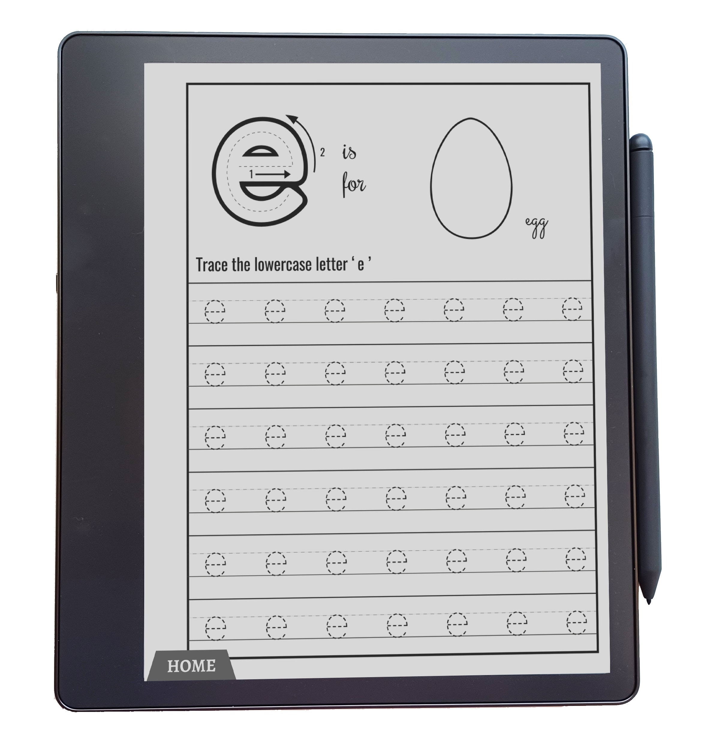 Letter Alphabet Printing Tracing Practice Journal for Kindle Scribe ...