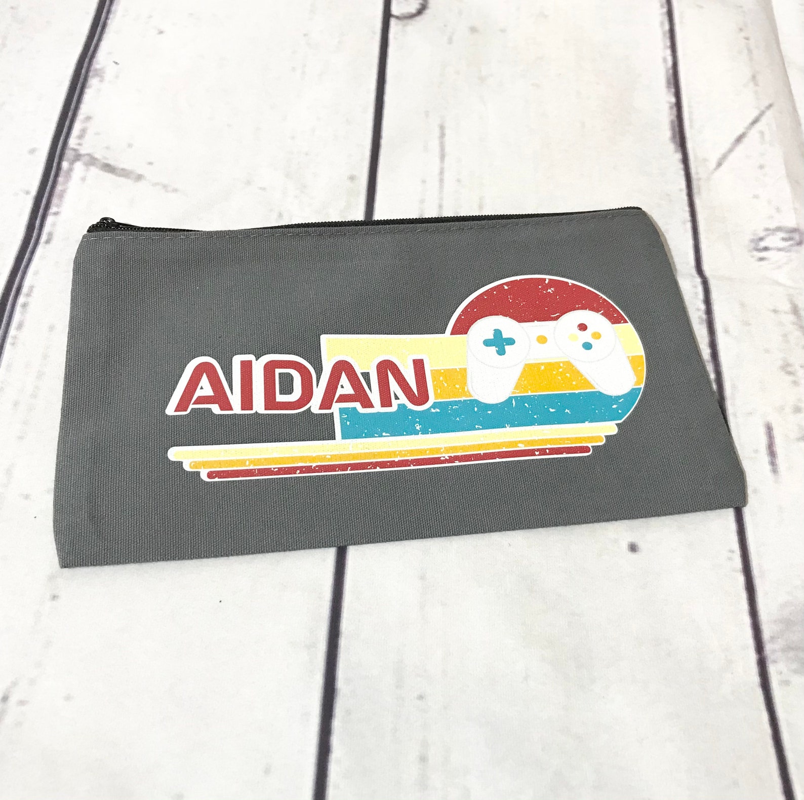 Personalized Video game Pencil Case with child's name. Etsy