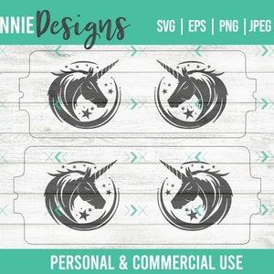 Unicorn Infusible Ink Mug Wrap SVG Template customizable use with Infusible Ink Transfer sheets and Mug Press Personalized Majestic Magical image 4