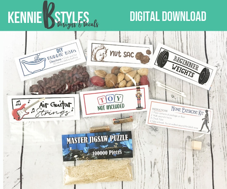Gag Gift Printables DIY Last Minute Gag Gift for White Etsy