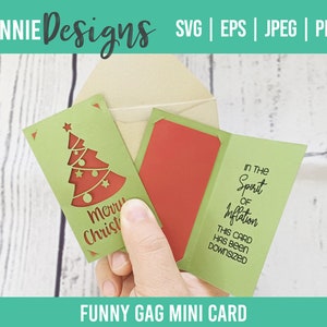Fai da te Divertente biglietto di Natale 2024 SVG – Mini biglietto di Natale – Umorismo sull'inflazione – Biglietto regalo scherzoso – Regalo Cricut