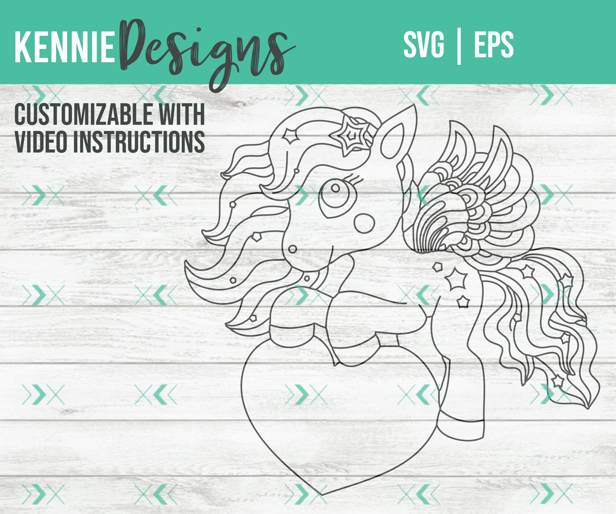 Pony DIY Coloring Shirt Single Line SVG for Infusible Ink Markers