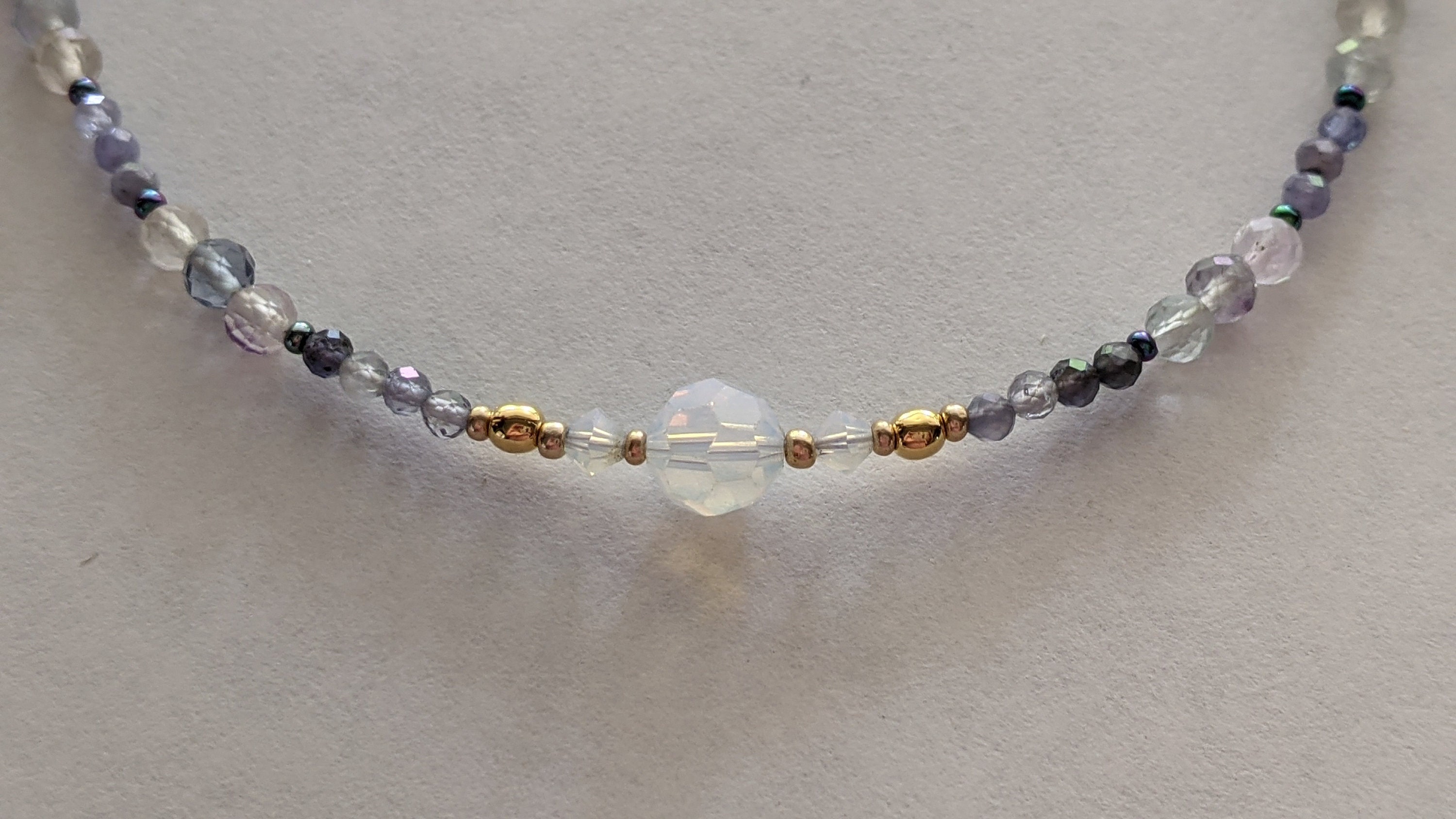 Gemstone choker necklace authentic gems Etsy