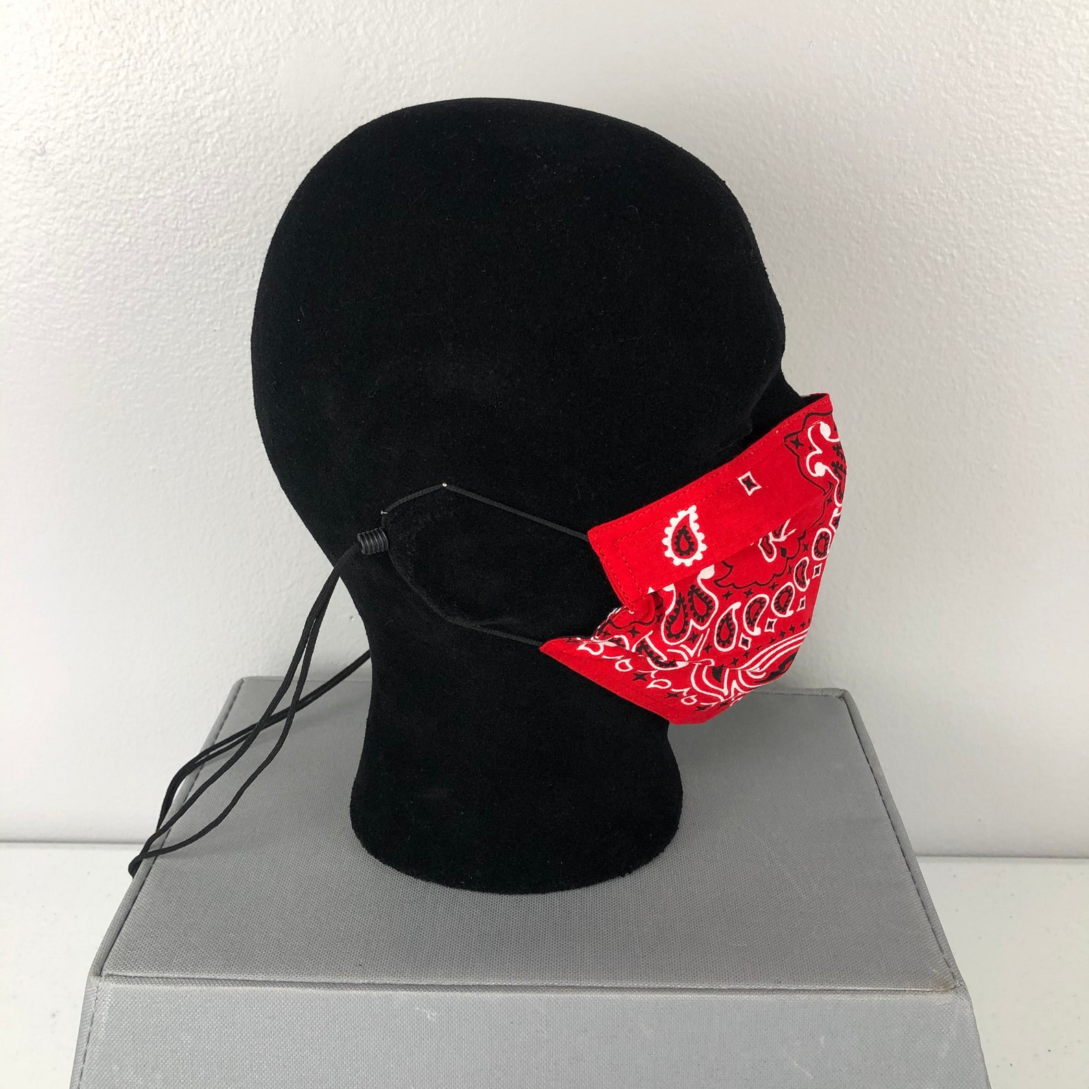 Large Red Bandana Made in USA 100 Cotton Face Mask Etsy