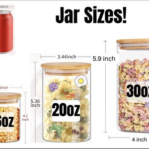 Personalized Candy Jar: Funny Custom Text, Bamboo Lid image 3