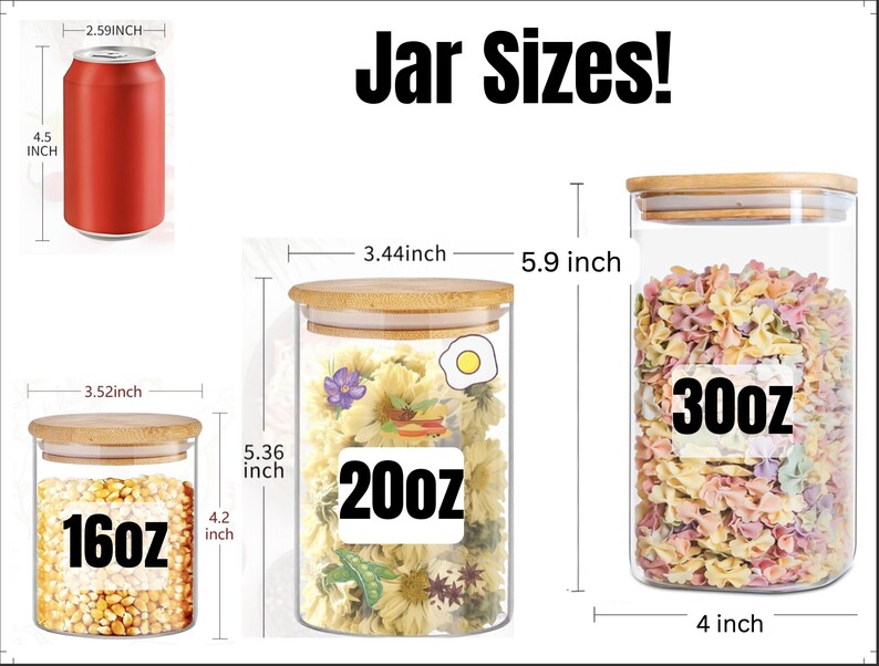 Personalized Glass Candy Jar with Bamboo Lid: Custom Vinyl Decal image 7