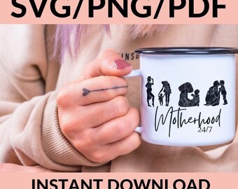 Maternità SVG: design per mamme e neomamme (download digitale)