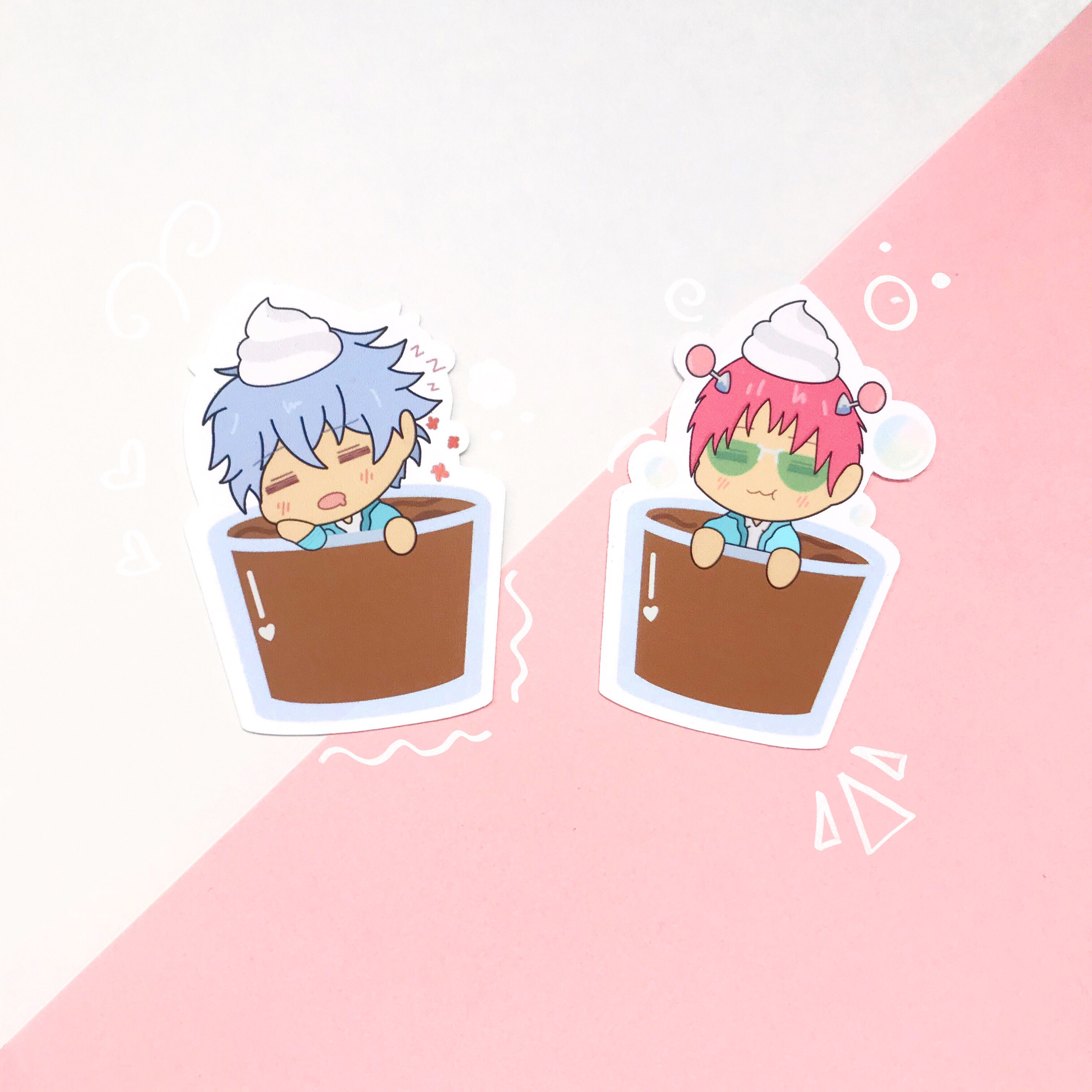 Saiki K Kaidou S Coffee Jelly Glossy Sticker Etsy UK