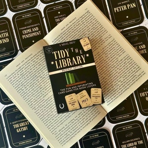 TIDY THE LIBRARY: The Original Card Game for Book Lovers, Fun & infuriating, game night, bookish gift, educational game for family + friends