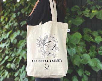 F. Scott Fitzgerald's The Great Catsby Literary Fairtrade + Organic Premium Shopper Tote Bag for Cat Lovers