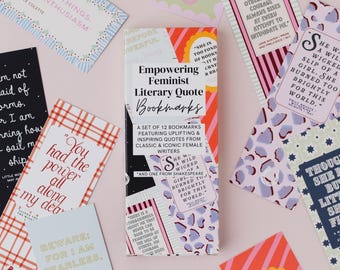 Bookmarks | Colourful Book Lover Gift | Empowering Feminist Gift for Readers | Bookish Gift