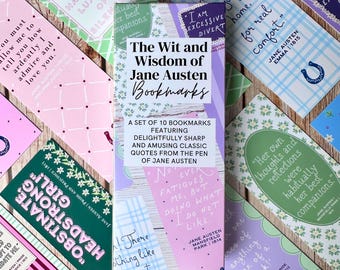 Jane Austen's Wit and Wisdom Bookmark Set | Book Lover Gift, Gift for Readers