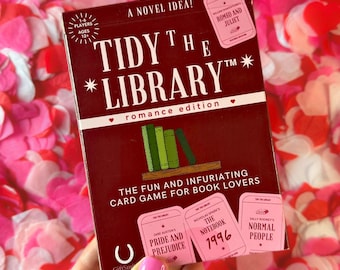 TIDY THE LIBRARY: The Romance Edition, Original Card Game for Book Lovers, Fun & infuriating, educational game night