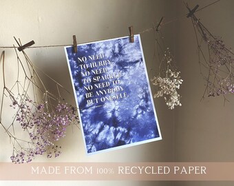 Impressão artística literária com citação feminista de Virginia Woolf | Pôster decorativo de parede A4 | Presente perfeito para amantes de livros | 100% reciclado e sustentável