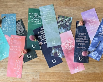 Gorgeous Classic Literary Quote Bookmarks | Perfect Feel Good Book Lover Gift | Set of 5, 7, 9 or 13 | Choose your designs...