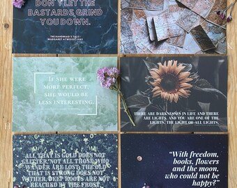 Gorgeous Book Lover Literary Quote Postcards | Build your own set of 6, 10, 15 or 20 | Choose your designs... | Perfect Book Worm Gift