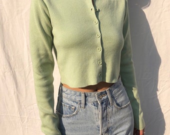 90s cropped cardigan