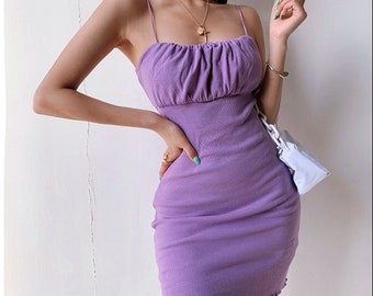 womens purple summer dress