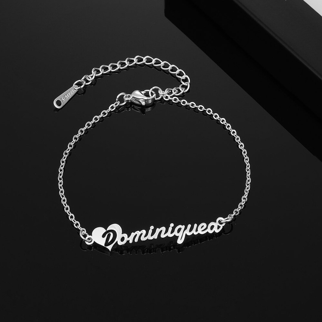 Personalized Name Bracelet Name Plate Bracelet Custom Etsy