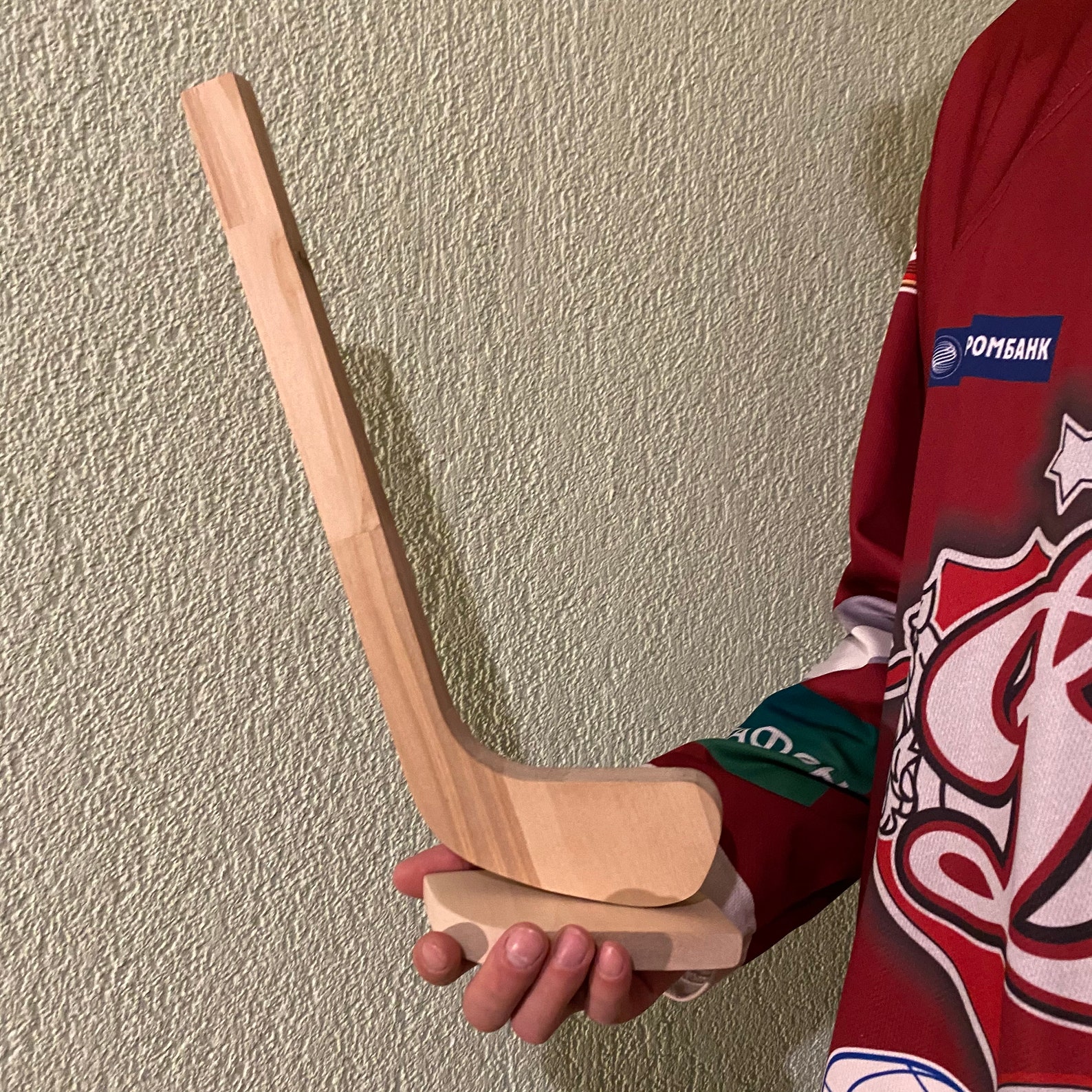 Decorative wooden ice hockey stick with stand. Mini hockey Etsy