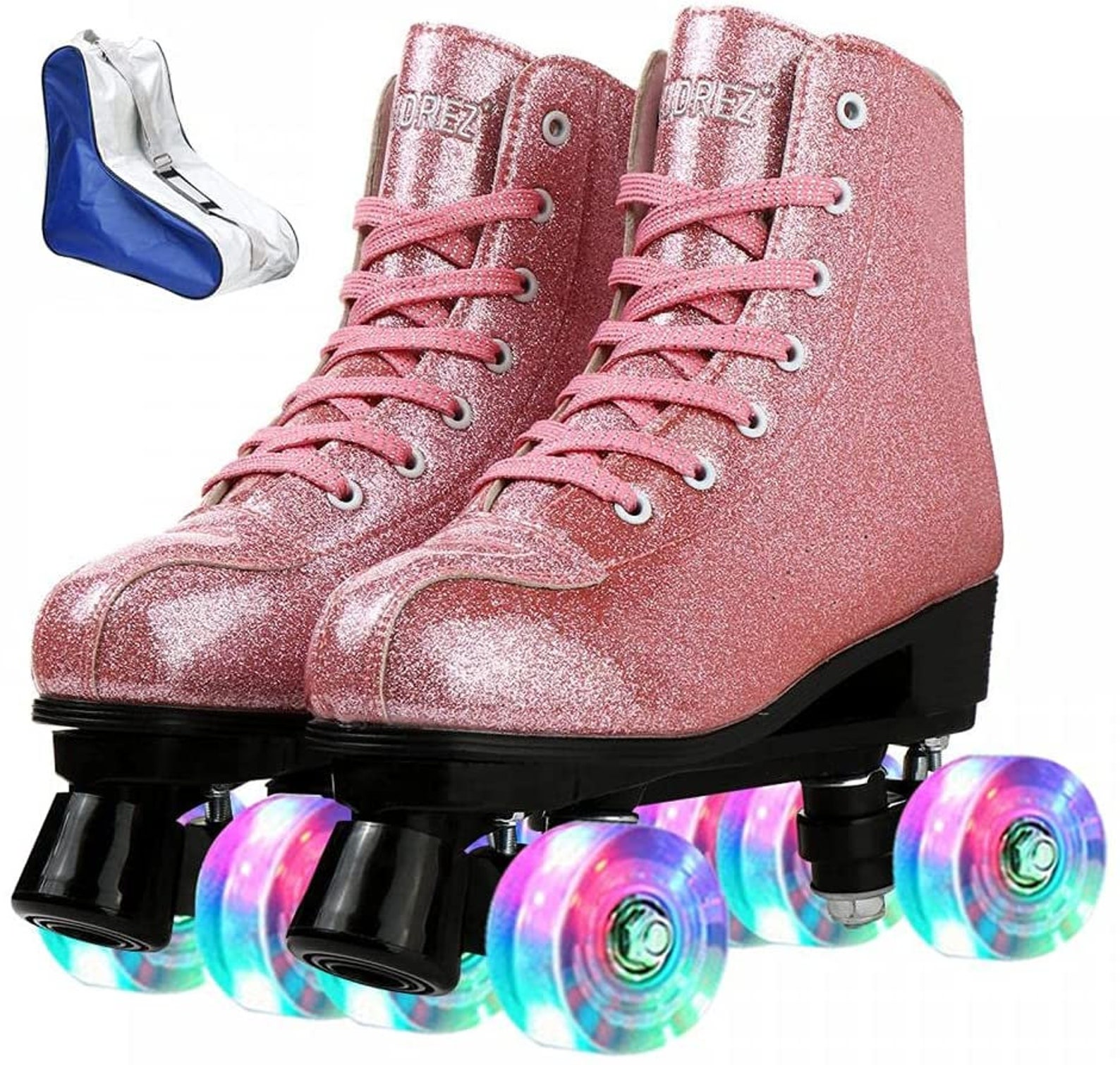 Pink Sparkle Roller Skates w/FREE Travel Bag Etsy