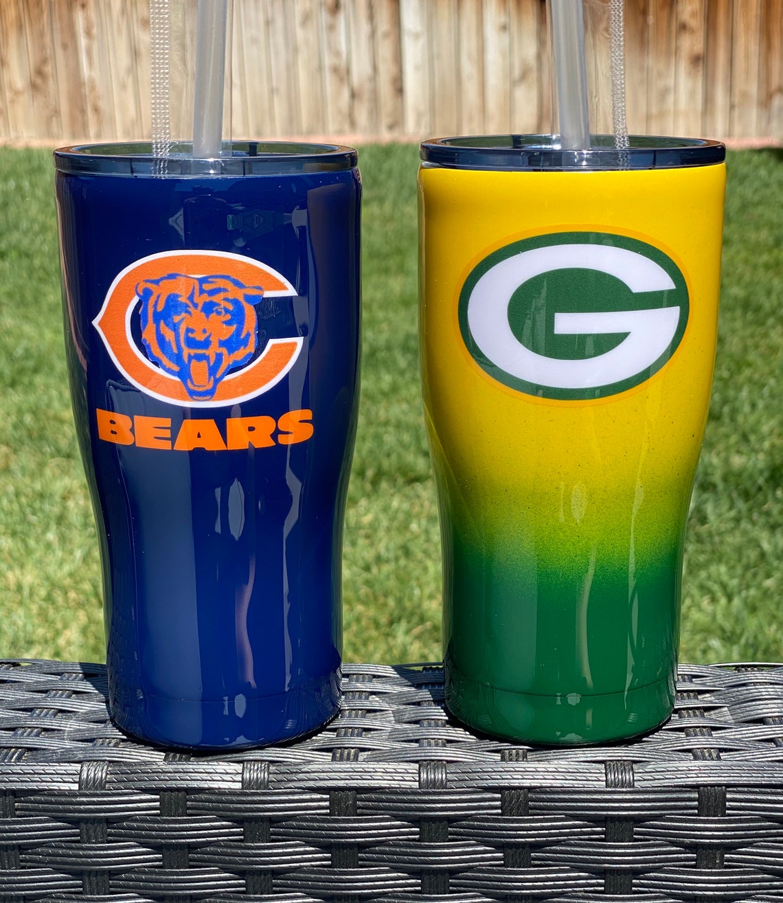 Football Tumbler Football glitter tumblers football cups Etsy