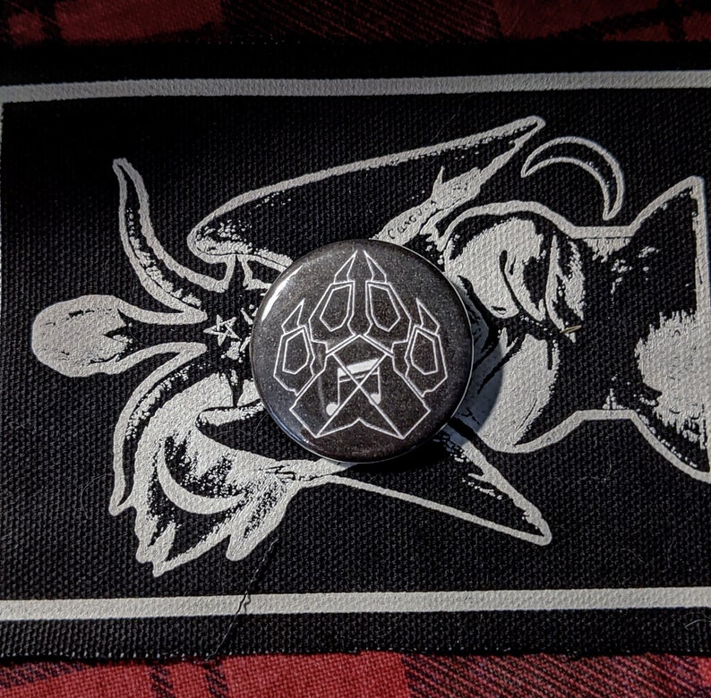 Handmade 1.25 Crust Anarcho Punk Furry Pins Pinback Pin Buttons Anarchy Symbol Noise Not Music