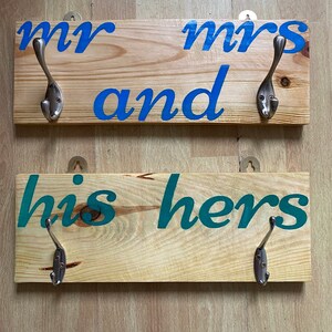Coat hooks mr & mrs