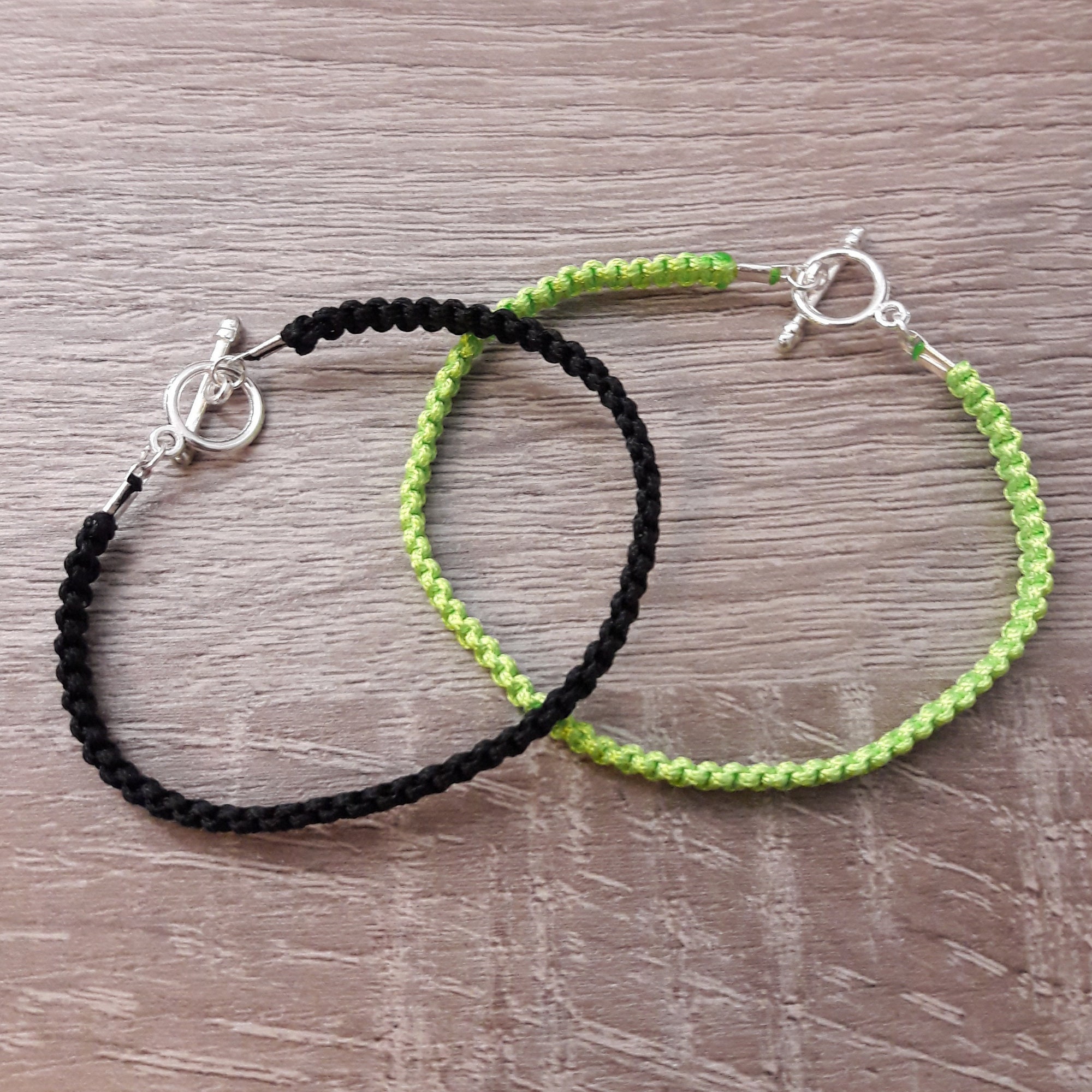 Friendship bracelet macramé clasp toggle Etsy