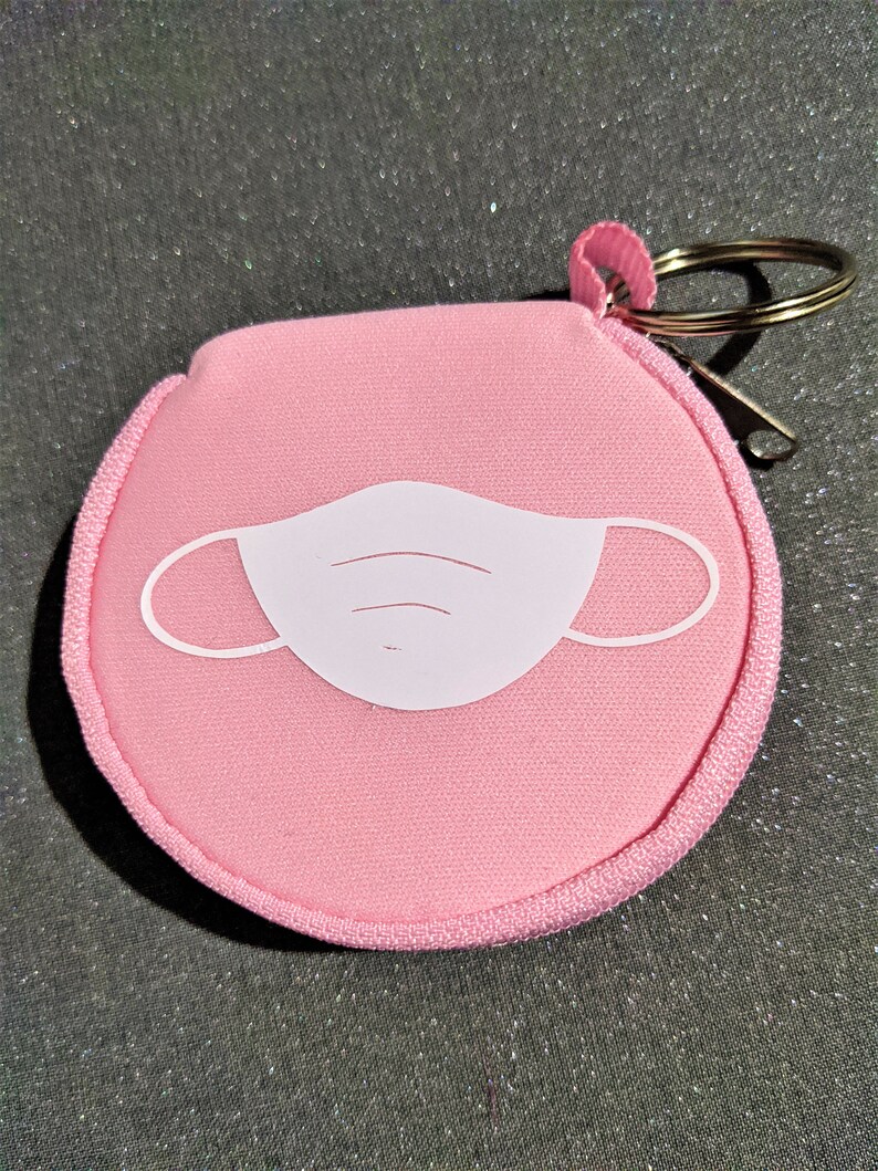 Face Mask Pouch Keychain Etsy