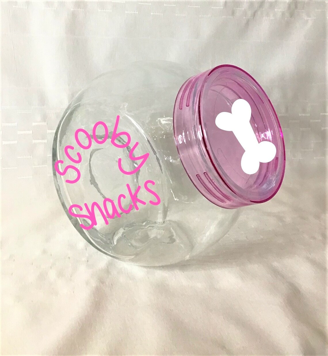 Glass Cookie Jar with Vinyl Decal Etsy