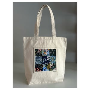 Boho Floral Canvas Tote Bag, Patchwork Bag, Eco Friendly Totes, organic totes, Daily bag, print Tote Bag, Beautiful Tote Bag, Gifts for her