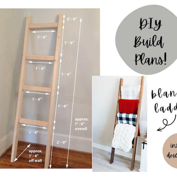Wood Blanket Ladder Etsy