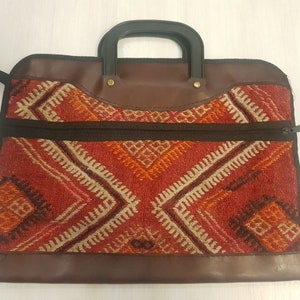 Vintage handmade original rug bag