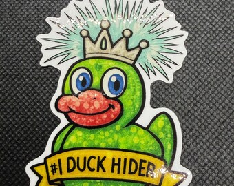 Pegatina de pato número 1 "Pato escondido"