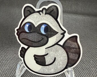 Pegatina de pato mapache