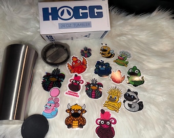 Paquete de pegatinas de pato y vaso de 24 oz