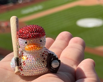 Pato de béisbol MINI con diamantes de imitación y brillo