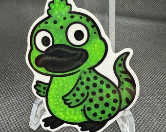 Pegatina de pato caimán