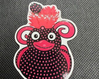 Pegatina de pato showgirl