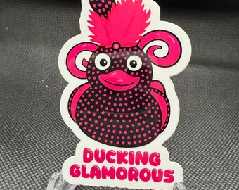 Pegatina de pato glamoroso