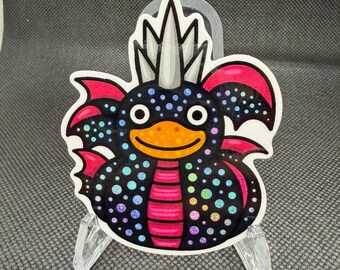 Pegatina del pato dragón