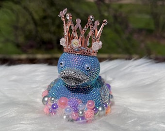 Reina de la Primavera Pato Deslumbrante con Diamantes de Imitación