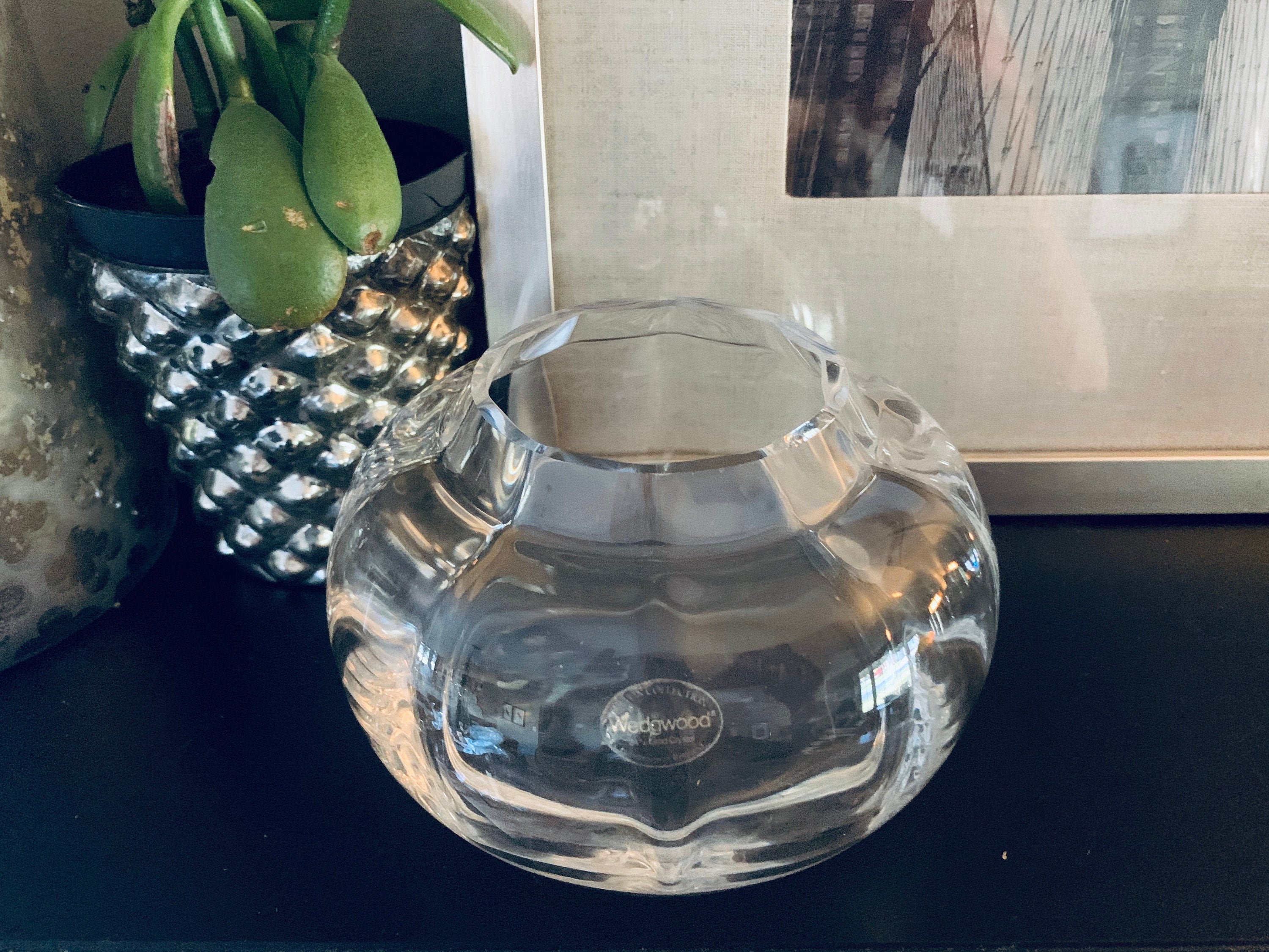 Vintage Wedgwood Crystal Vase Lead Crystal Made in England Etsy